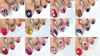 10+ foot nail designs || Most beautiful & easy toe nail art compilation 2022 || Nail Delights