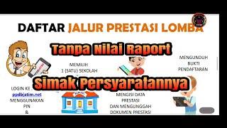 Pendaftaran PPDB 2020 Jalur Prestasi