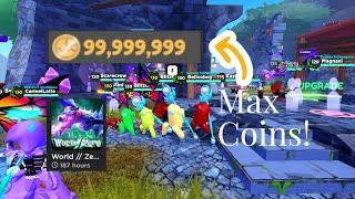 Reaching max coins in World Zero