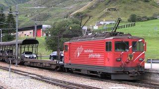 Zugverkehr der Matterhorn Gotthard Bahn vor dem Generationswechsel um Andermatt