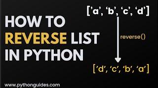 How to Reverse List in Python | Reverse() Method | Reversed() Function to Reverse the List