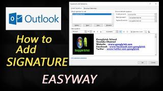 How to add signature in Outlook any version