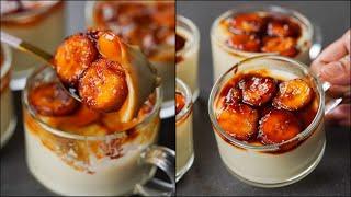 Banana Pudding Cup Dessert | Eggless & Without Oven | Easy Banana Pudding In A Cup | Dessert Recipe