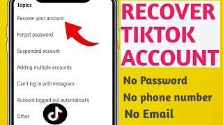 [New Method] How to recover TIKTOK ACCOUNT without password phone number and email 2024 | 100% works