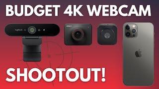 Budget 4K webcam comparison (Logitech BRIO, OBSBOT Meet, MOKOSE & iPhone)