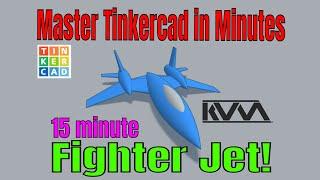 How To Create A KVM Tinkercad Fighter Jet in 15 Minutes! Easiest Steps