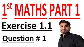 FSC math part 1, 1st year math part 1, ICS math part 1, C # 1 Lec 1 Ex 1.1 Q # 1 Number System