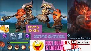 Aulus MVP Gameplay - Hero Spotlight - Aulus  Warrior of Ferocity - Mobile Legends Bang Bang