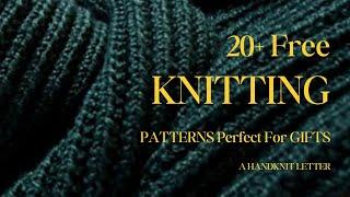 20+ Free Knitting Patterns That Are Perfect For Gifts!