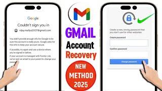 Gmail Account Recovery 2025 ||Recover Gmail Account without Password Phone Number And Verification