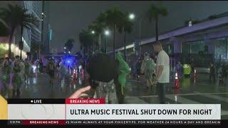 Ultra Music Festival shuts down for the night due to weather