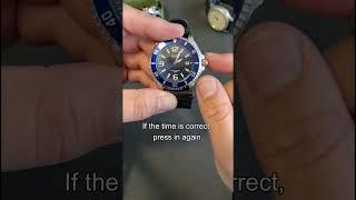 How to set the time and date on a diver's watch