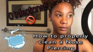 How to Properly Clean  Your Nose Piercings| Tutorial