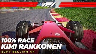 Kimi Raikkonen King of Spa 2007 Belgian GP | 100% Race in Ferrari F2007 V8  | Maximum Difficulty