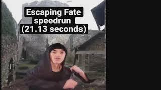 Escaping your fate speedrun (21.13 seconds) - with a secret effect