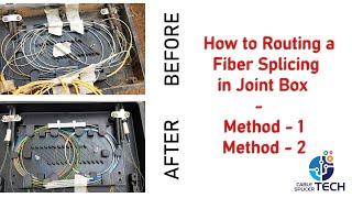 How to Routing a Fiber Core in Joint Box - Easy Methods | Optical Fiber Cable Splicing Techniques |