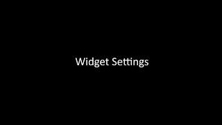 Cosmetsy -  Widget Options