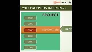 #shorts | Importance of  Exception Handling | UiPath | Try Catch | RPA