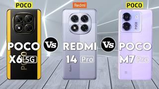 Poco X7 Vs Redmi Note 14 Pro Vs Poco M7 Pro - Which is BEST for You? 