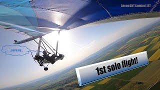 First solo flight! @EDGK Edersee in Flexwing Microlight UL Ultraleicht Trike Aeros ANT + Combat  12T