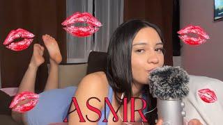 ASMR | Mouth Sounds , besitos , sonidos de boquita + lluvia natural de fondo (oír antes de dormir)