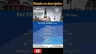 Factry worker job vacancy in poland #europejob #europevisa #job2023 #aboardvacancy #jobsearch