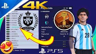  PES 2021 - Option File - PS4 / PS5 Classic & Legends - ARGENTINA - 100% Real Faces ! 