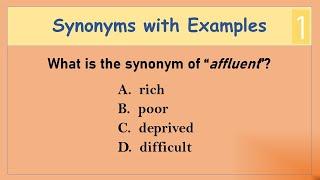 English Vocabulary Practice Test | Synonyms with Examples 1 | Test Your English Vocabulary Skills