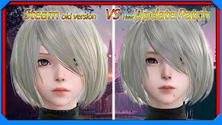 NieR:Automata Steam New Update Patch VS Steam Old Version Comparison 1440p Game of the YoRHa Edition