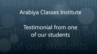 Testimonial from one of our students