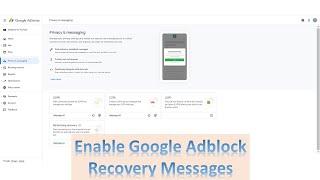 How to Enable Google Adblock Recovery Messages