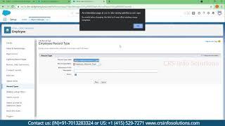 Record Types in Salesforce Admin Dashboard