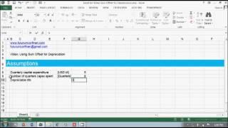 Using SUM OFFSET for depreciation calculation in Project Finance Model 1 of 6