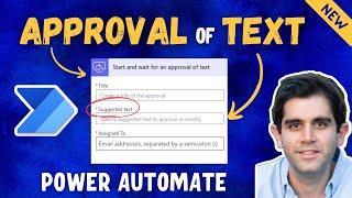 How to use NEW Approval of Text action in Power Automate workflows 