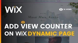 How to Add View Counter on WIX Dynamic Page | PART 1 | Wix Ideas