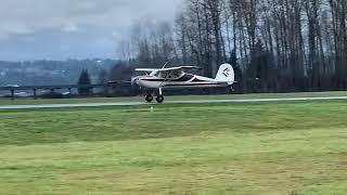Cessna 140 First Solo Takeoff at S43