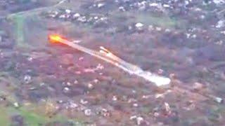 Attack of Russian Su-25 aircraft near Maryinka