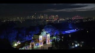 Birds-eye view of Vivid Sydney at Taronga Zoo!