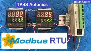 DVP 14SS2 "Modbus RTU" Autonics TK4S Tutorial