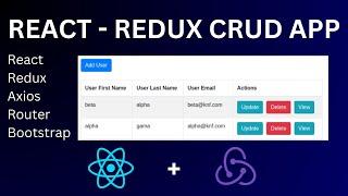 Build a CRUD App with React.js and Redux Toolkit for Beginners | "React Redux CRUD App"