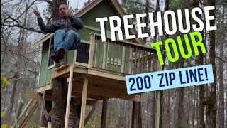 Epic Treehouse Build With A 200 Foot Zip Line