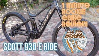 1 Minute Rookie ebike Review | Scott 930 e-ride