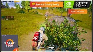 PUBG Mobile in TGB First Time || GTX 1650 + Ryzen 5 3600 || HDR + Extreme || Tencent Gaming Buddy.