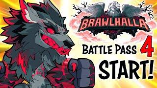 Brawlhalla Battle Pass 4 • FULL SHOWCASE + First Games with Octavius Mordex!!