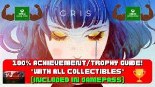 GRIS - 100% Achievement/Trophy Guide! *With All Collectibles* (Included in Gamepass)