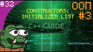 C++ понятный курс для начинающих. #32 ООП #3. Конструкторы и деструкторы: список инициализации.