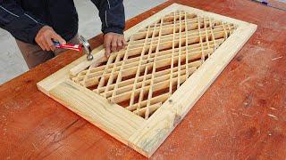 Amazing Creative Woodworking Project With Strips Of Wood // Build A Table With A Distinctive Design