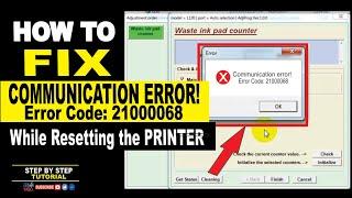 HOW TO FIX COMMUNICATION ERROR WHILE RESETTING THE PRINTER | STEP BY STEP TUTORIAL | JM KAHAL SKILL