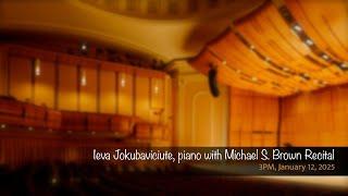 Ieva Jokubaviciute, piano with Michael S. Brown, piano - "Sharing the Keys"