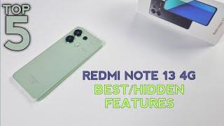 Redmi Note 13 4G Top 5 Best/Hidden Features | Secret Tips And Tricks